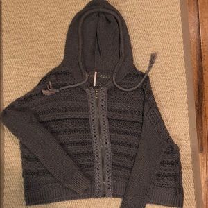 Free People knit hooded jacket